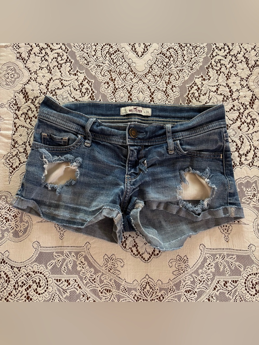 vintage hollister low rise shorts size 0